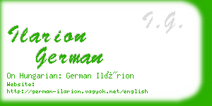 ilarion german business card